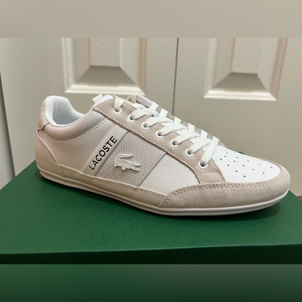 Lacoste Men's White Suede/Leather Sneakers